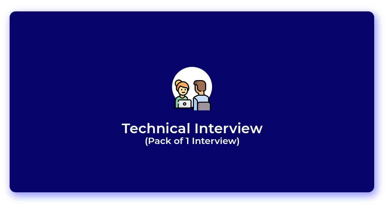 Technical Interview Package for Placements (Pack of 1 Interview)